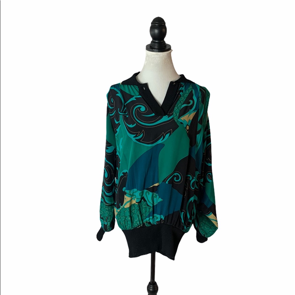 Vintage Gibi Roma 100% Silk Top- Made in Italy 14